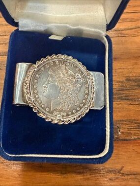 1896 MORGAN SILVER DOLLAR Sterling Silver  Money Clip